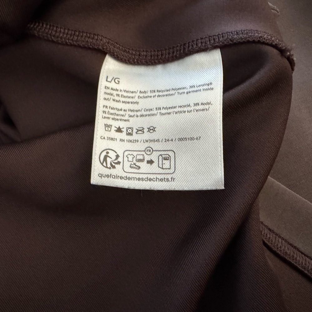 Lululemon Softstreme Funnel-Neck Long Pullover Oversized Tunic Shirt L Brown - Picture 4 of 4